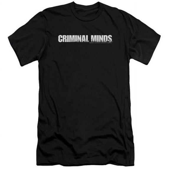 Trevco CBS881-PSF-2 Criminal Minds & Logo Premium Canvas Adult Cotton Slim Fit 30-1 T-Shirt, Black - Medium
