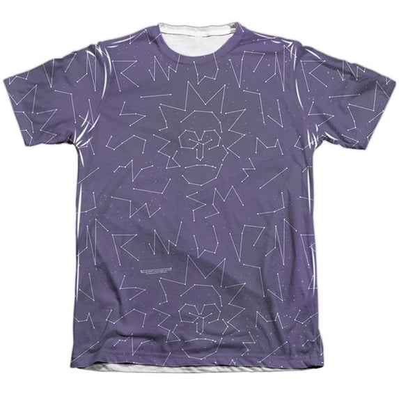 Trevco CN1759-ATPC-2 Rick & Morty Stars-Adult Poly & Cotton Short Sleeve T-Shirt, White - Medium