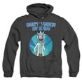 thumbnail image 1 of Trevco CN1963-AHH-3 Rick & Morty Dont Touch-Adult Heather Hoodie, Black - Large, 1 of 1