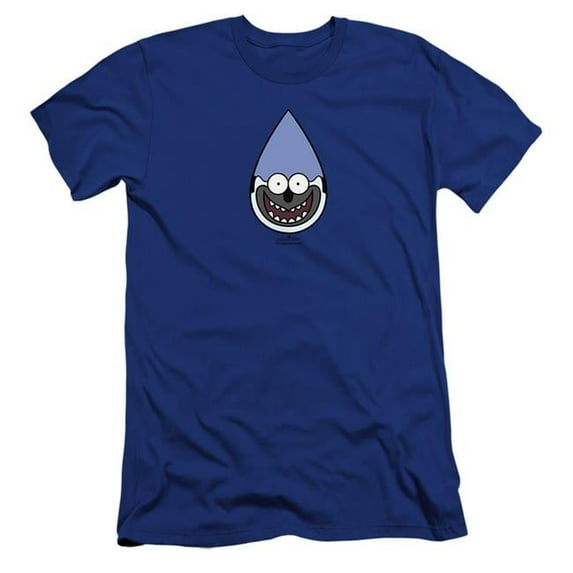 Trevco CN208-PSF-3 Regular Show & Mordecai-HBO Short Sleeve Adult 30-1 T-Shirt, Royal Blue - Large