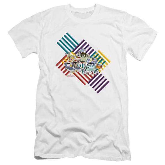 Trevco CN319-PSF-4 Regular Show & We Gonna Party-HBO Short Sleeve Adult 30-1 T-Shirt, White - Extra Large