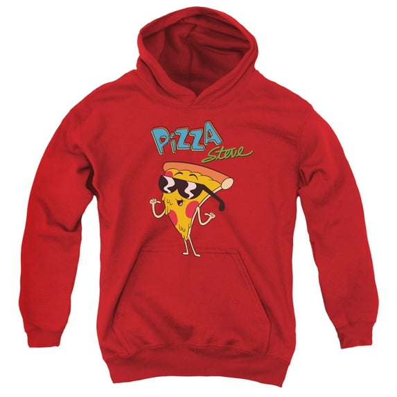 Trevco CN331-YFTH-2 Uncle Grandpa & Pizza Steve Youth Pull-Over Hoodie, Red - Medium