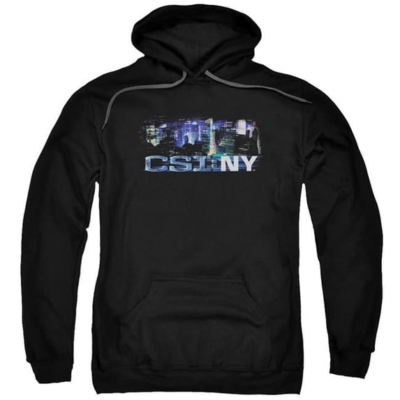 Trevco CSI NY & Never Rests Adult Pull-Over Hoodie, Black - 5X