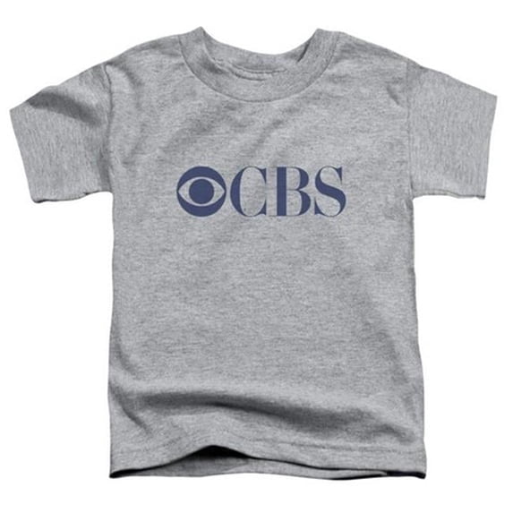 Trevco Cbs Logo - Short Sleeve Toddler Tee - Athletic Heather- Large 4T
