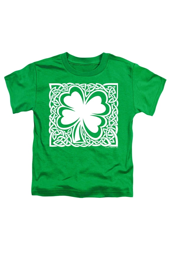 Celtic Clover-Short Sleeve Toddler T-Shirt, Kelly Green - Small - 2 Toddler