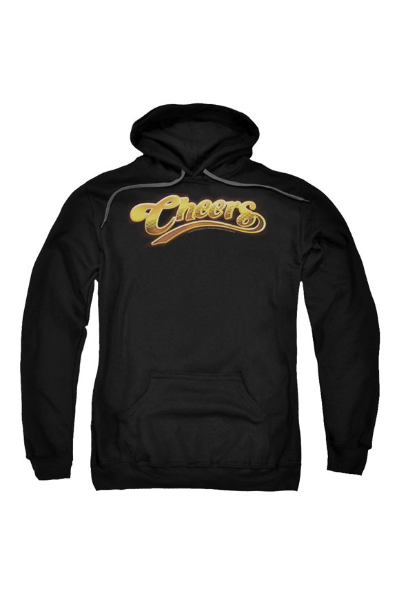 Cheers-Cheers Logo - Adult Pull-Over Hoodie - Black- Large