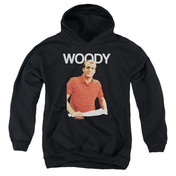 Trevco Cheers-Woody - Youth Pull-Over Hoodie - Black- Small