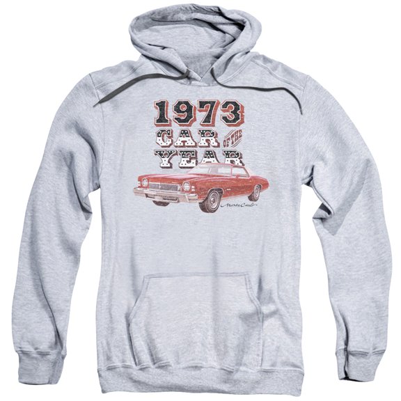 Trevco CHV201-AFTH-3 Chevrolet & Car of The Year-Adult Pull-Over Hoodie, Athletic Heather - Large