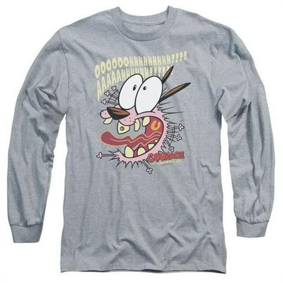 Courage The Cowardly Dog Cartoon CN Scaredy Dog Adult Long Sleeve T-Shirt Tee