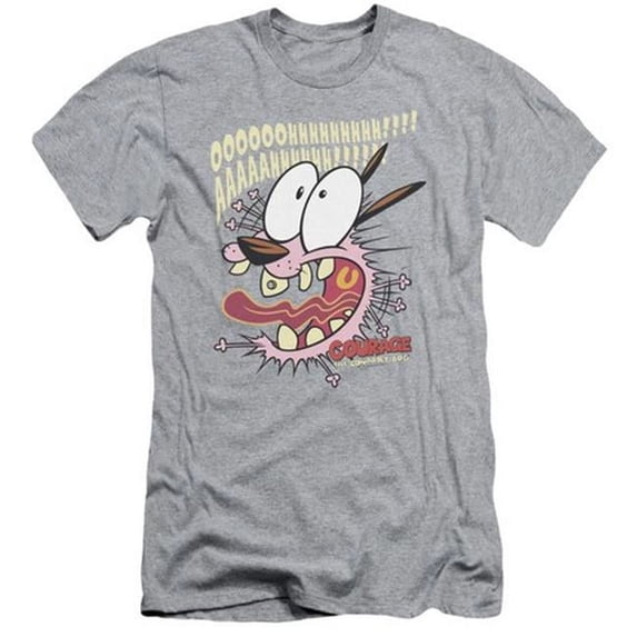 Courage The Cowardly Dog Cartoon CN Scaredy Dog Adult Slim T-Shirt Tee