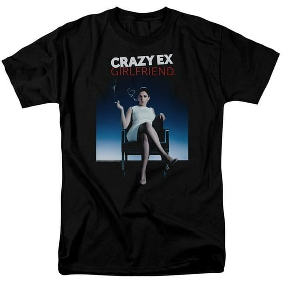 Trevco Crazy Ex Girlfriend & Crazy Instinct Short Sleeve Cotton Adult Regular Fit 18-1 T-Shirt, Black - 4X