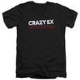 thumbnail image 1 of Trevco  Crazy Ex Girlfriend & Crazy Logo Short Sleeve Adult Cotton V-Neck 30-1 T-Shirt, Black - Medium, 1 of 1
