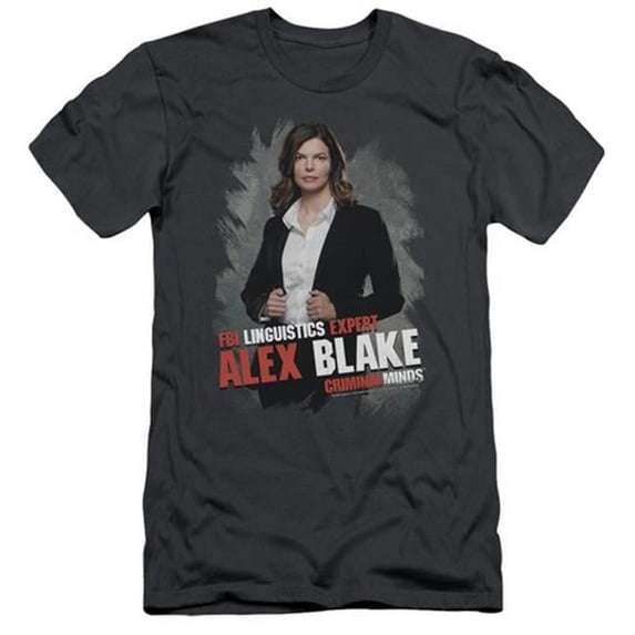 Trevco Criminal Minds-Alex Blake - Short Sleeve Adult 30-1 Tee - Charcoal- Medium