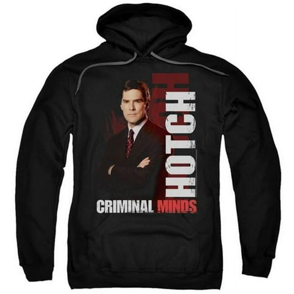 Trevco Criminal Minds-Hotch - Adult Pull-Over Hoodie - Black- Medium