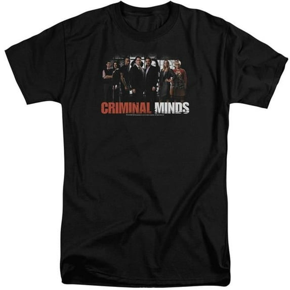 Trevco CBS255-ATT-6 Criminal Minds & The Brain Trust Short Sleeve Adult Cotton Tall T-Shirt, Black - 3X