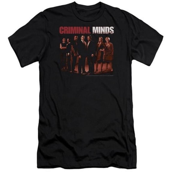 Trevco Criminal Minds-The Crew - Short Sleeve Adult 30-1 Tee - Black- 2X