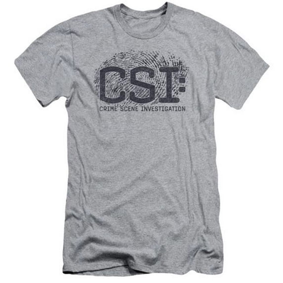 Trevco Csi-Distressed Logo - Short Sleeve Adult 30-1 Tee - Heather- Small