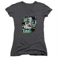 thumbnail image 1 of Trevco Csi-Evidence Collage - Junior V-Neck Tee - Charcoal- Extra Large, 1 of 1