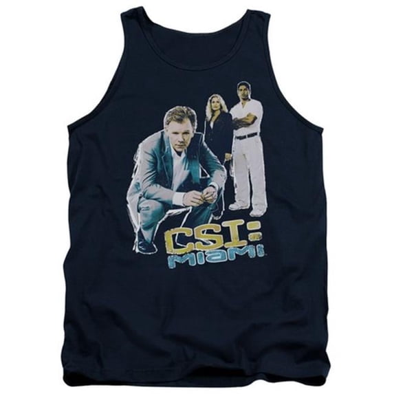 Trevco Csi-Miami-In Perspective - Adult Tank Top - Navy- Large