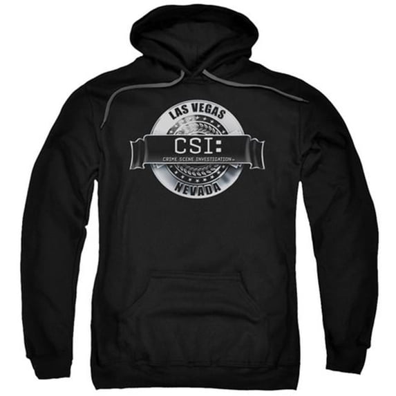 Trevco Csi-Rendered Logo - Adult Pull-Over Hoodie - Black- Small