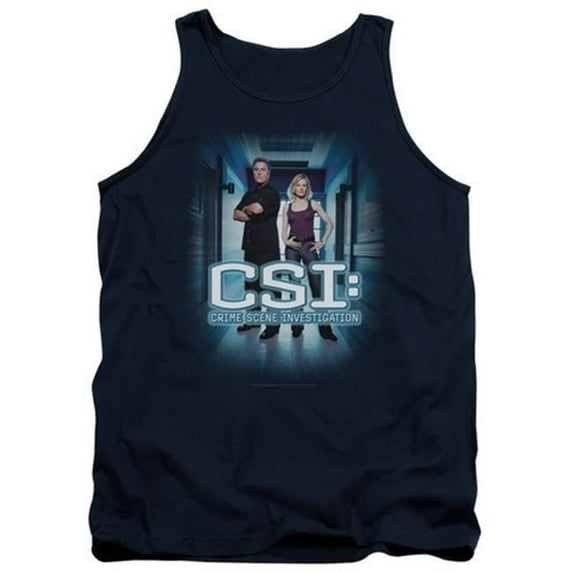 Trevco Csi-Serious Business - Adult Tank Top - Navy- Medium