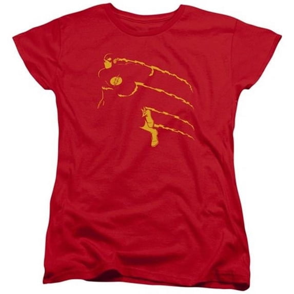 Trevco Dc-Flash Min - Short Sleeve Womens Tee - Red- Small