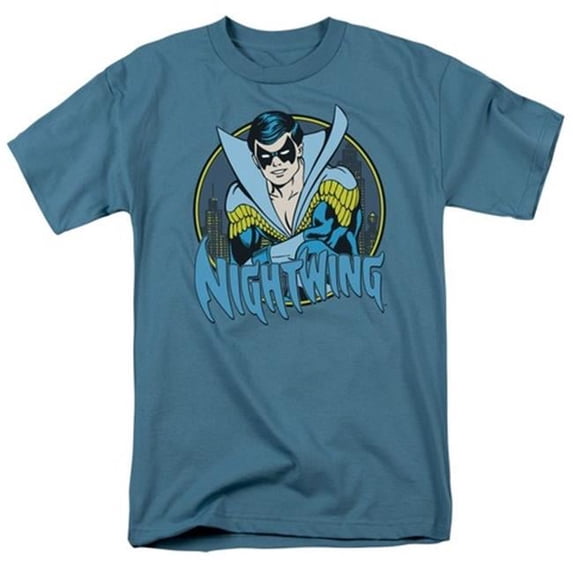 Trevco DC-Nightwing - Short Sleeve Adult 18-1 Tee - Slate- Extra Large