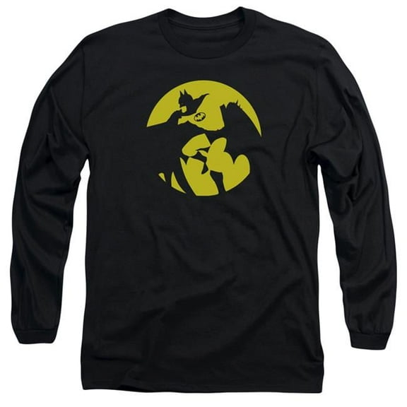 Trevco DCO905-AL-5 DCO & Batman Spotlight Adult 18-1 Long Sleeve T-Shirt, Black - 2X