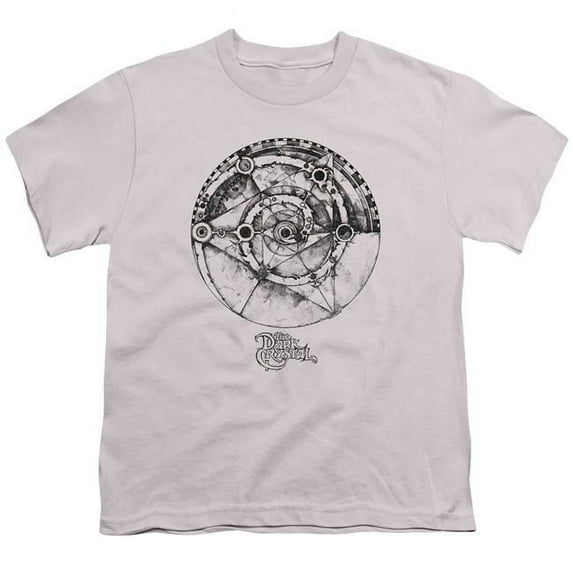 Trevco DKC128-YT-1 Dark Crystal & Fountain of Destruction Youth Short Sleeve 18-1 T-Shirt, Silver - Small