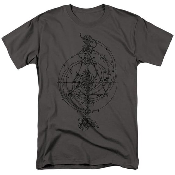 Trevco DKC130B-AT-7 Dark Crystal & Dream Spiral Adult Regular Fit Short Sleeve 18-1 T-Shirt, Charcoal - 4X
