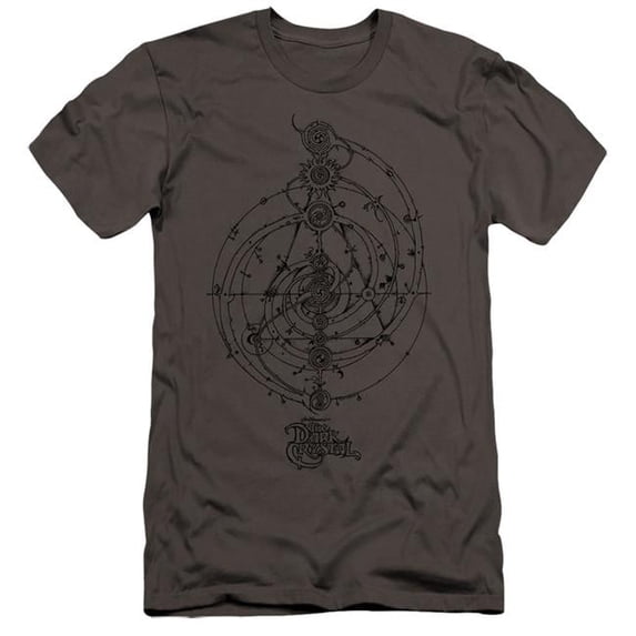 Trevco DKC130B-PSF-2 Dark Crystal & Dream Spiral Adult Premium Canvas Brand Slim Fit 30 by 1 T-Shirt, Charcoal - Medium
