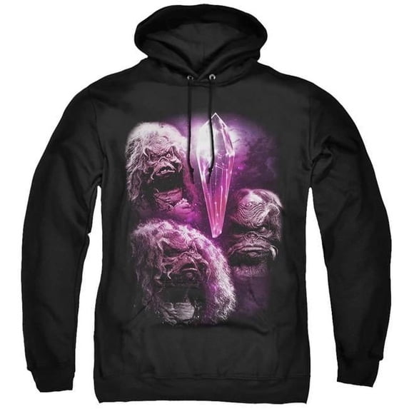 Trevco DKC135-AFTH-7 Dark Crystal & Howling Adult Pull-Over Hoodie, Black - 4X