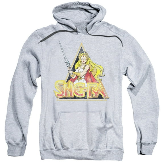 Trevco DRM102C-AFTH-1 She Ra & Rough Ra Adult Pull-Over Hoodie, Athletic Heather - Small