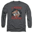 thumbnail image 1 of Trevco DRM103B-AL-1 Masters of the Universe & I Have the Power Adult 18-1 Long Sleeve T-Shirt, Charcoal - Small, 1 of 2