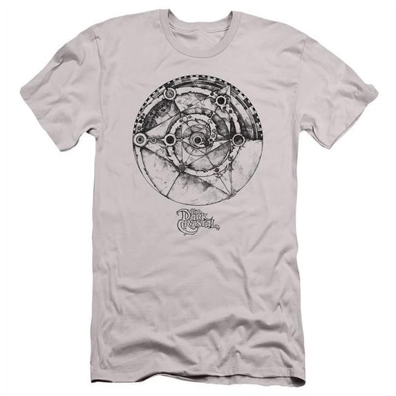 Trevco Dark Crystal & Fountain of Destruction Adult Slim Fit Short Sleeve 30-1 T-Shirt, Silver - Medium
