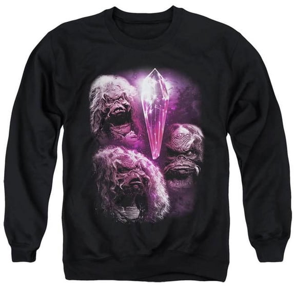 Trevco Dark Crystal & Howling Adult Crewneck Sweatshirt, Black - Small