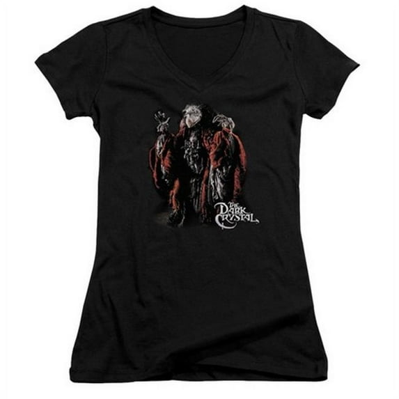 Trevco Dark Crystal-Skeksis - Junior Tee V-Neck - Black- Large