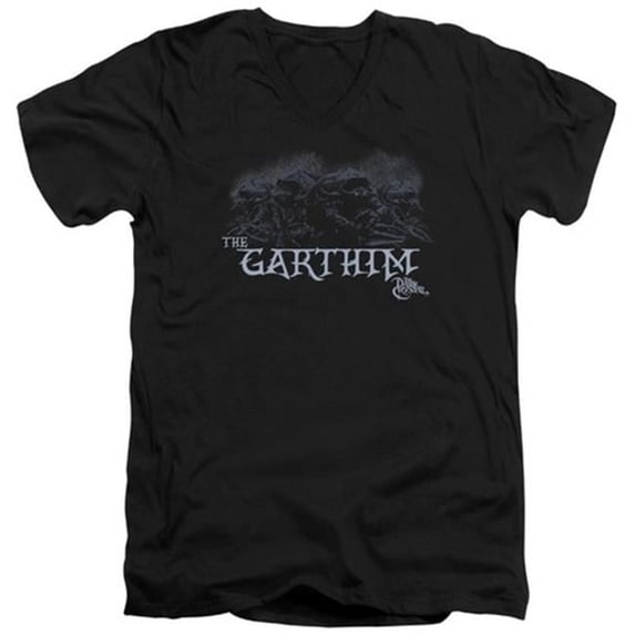 Trevco Dark Crystal-The Garthim - Short Sleeve Adult 30-1 Tee V-Neck - Black- 2X