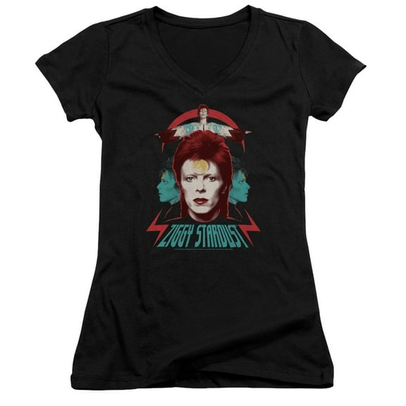 David Bowie Ziggy Heads Junior Top Small Black
