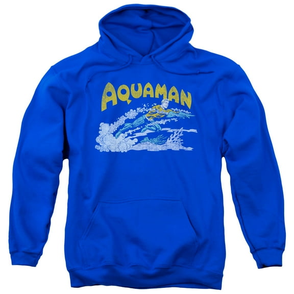Trevco Dc-Aqua Swim - Adult Pull-Over Hoodie - Royal Blue- Small