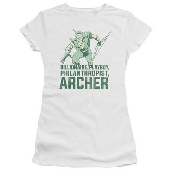 Trevco Dc-Archer - Short Sleeve Junior Sheer Tee - White- Extra Large
