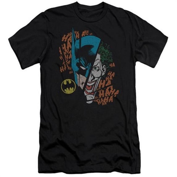 Trevco Dc-Broken Visage - Short Sleeve Adult 30-1 Tee - Black- Medium
