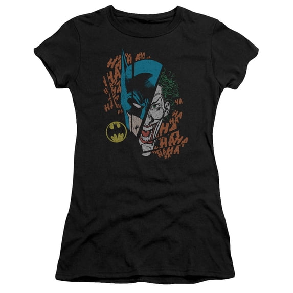 Trevco Dc-Broken Visage - Short Sleeve Junior Sheer Tee - Black- Medium