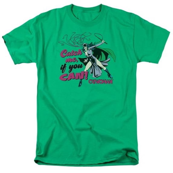 Trevco Dc-Catch Me - Short Sleeve Adult 18-1 Tee - Kelly Green- Medium