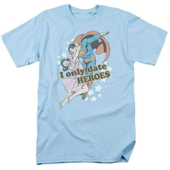Trevco Dc-Fickle - Short Sleeve Adult 18-1 Tee - Light Blue- Medium