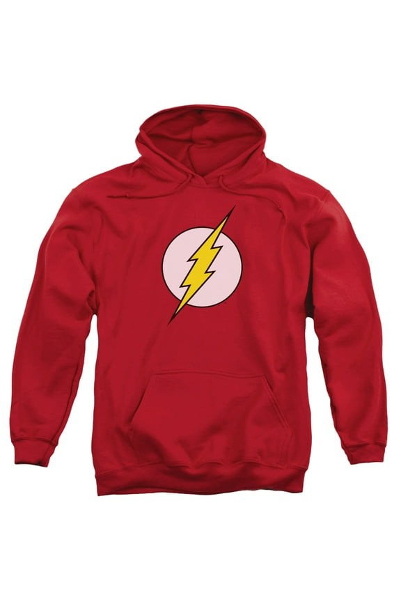 DC Comics Men's Flash Logo Hooded Sweatshirt Large Red