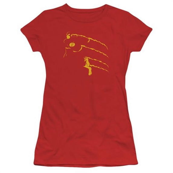 Trevco Dc-Flash Min - Short Sleeve Junior Sheer Tee - Red- Small