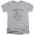 thumbnail image 1 of Trevco Dc-Fooled You - Short Sleeve Adult 30-1 Tee V-Neck - Heather- Small, 1 of 1