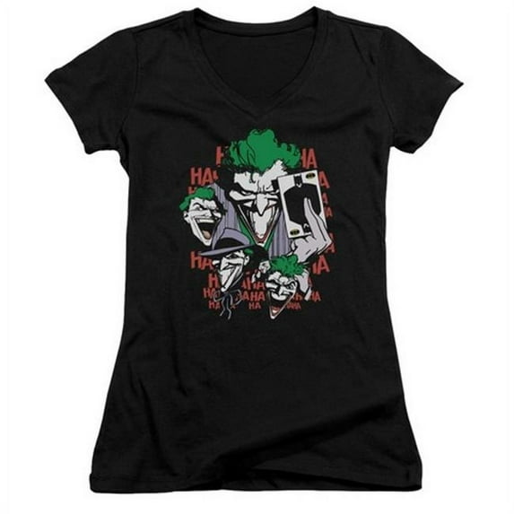 Trevco Dc-Four Of A Kind - Junior V-Neck Tee - Black- Small
