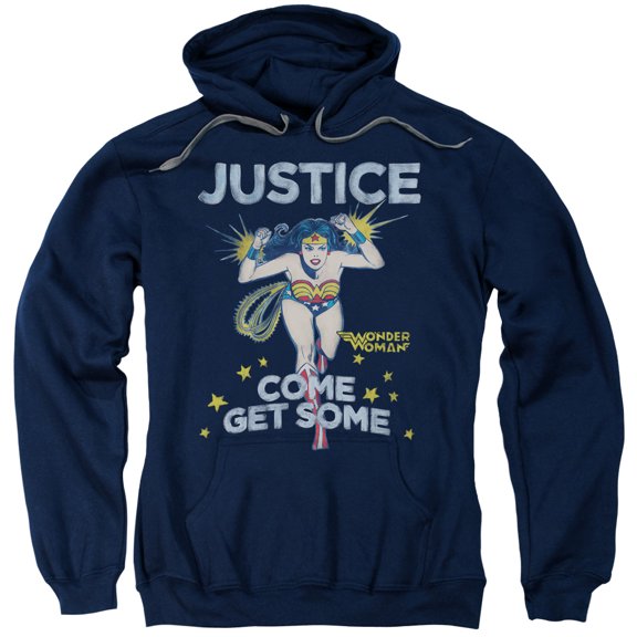 Trevco Dc-Get Some - Adult Pull-Over Hoodie - Navy- Medium